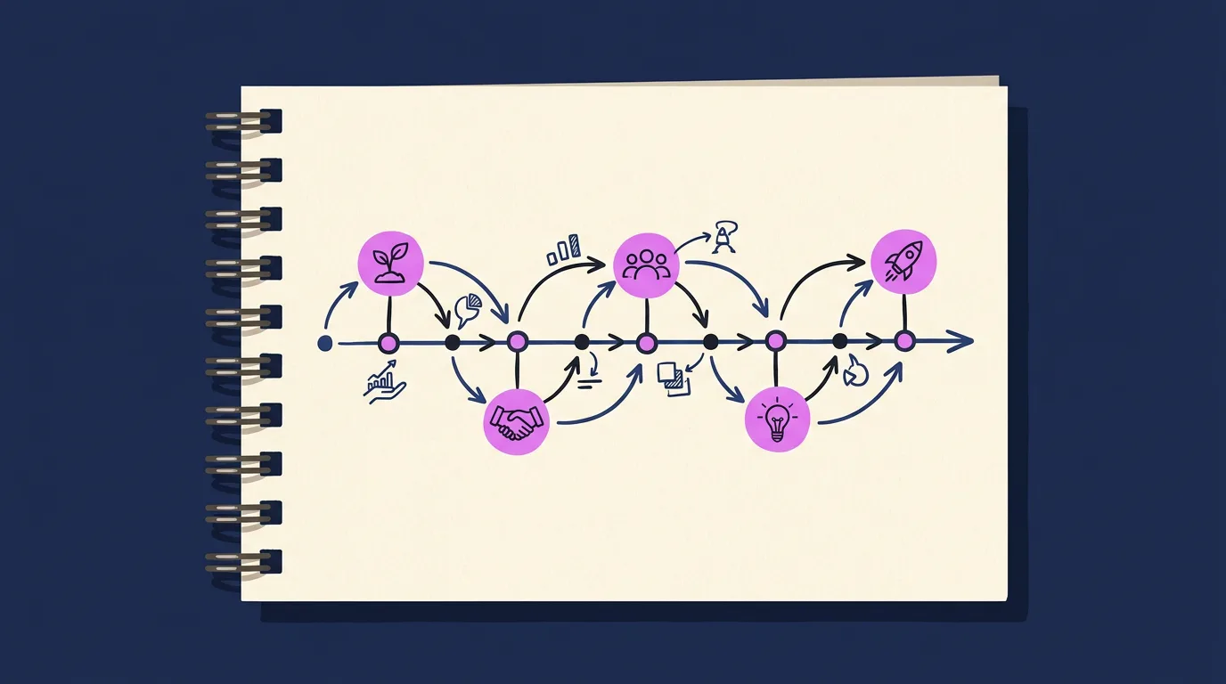 Notizen und Zeitstrahl zu Ereignisabfolge, Teaser Artikel zwei, 1200x800 Pixel