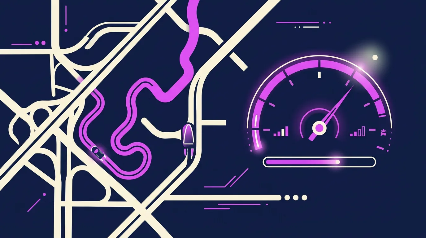 Karte und Kilometerzähler als Metapher für Nutzungsprofil, Teaser Artikel drei, 1200x800 Pixel