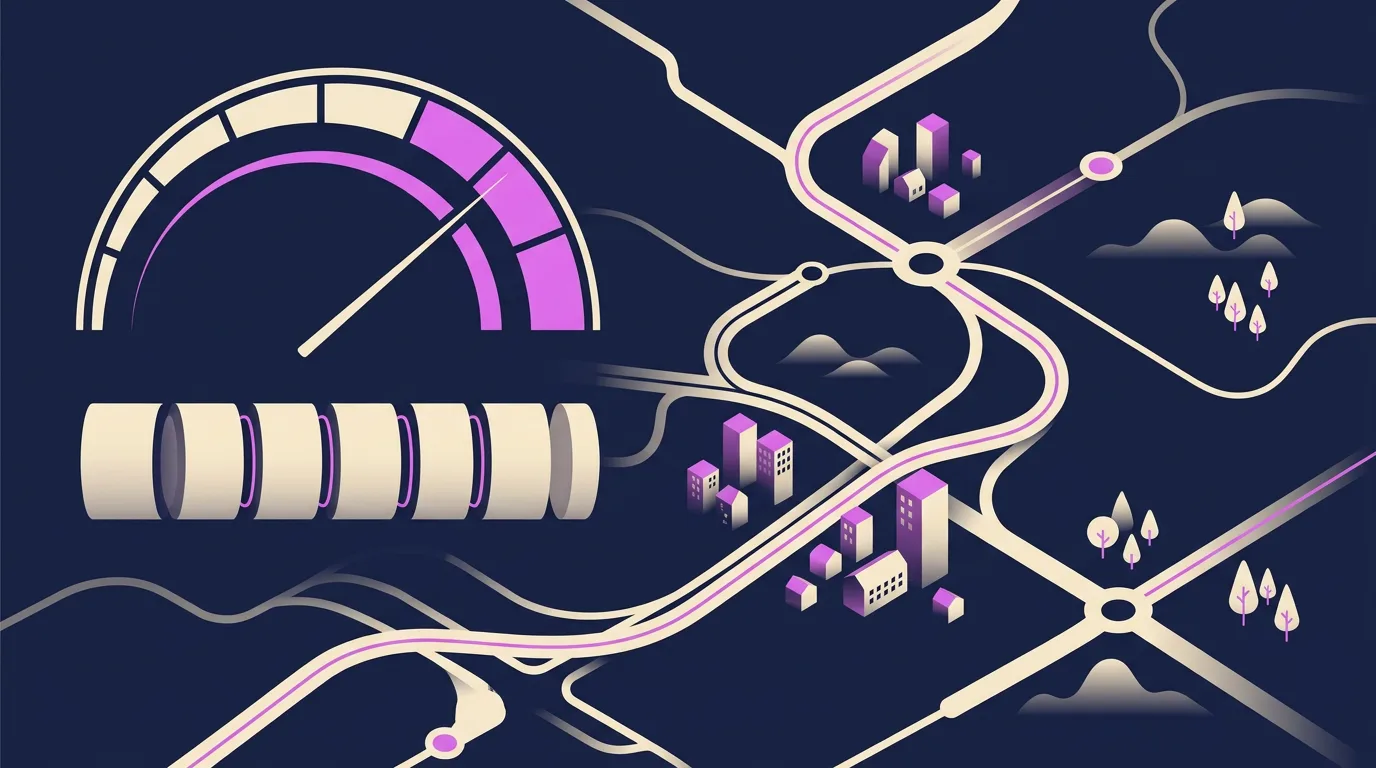 Darstellung Fahrprofil und Routen im Alltag, Illustration für zweiten zweispaltigen Block, 1200x800 Pixel